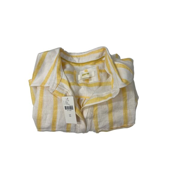 Maeve Striped Button Down Beach Cover-Up Top - Picture 6 of 6